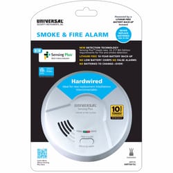 USI Sensing Plus Hard-Wired w/Battery Back-up Ionization/Photoelectric Smoke/Fire Detector 1 pk