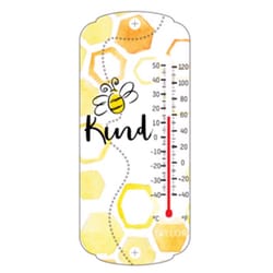 Taylor Bee Kind Tube Thermometer Plastic Multicolored 8 in.