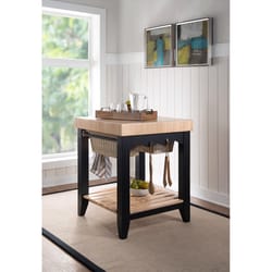 Linon Home Decor Lindhome Farmhouse 30 in. W X 30 in. L Square Kitchen Cart