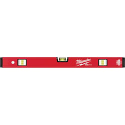 Milwaukee RedStick 24 in. Aluminum Magnetic Compact Box Level 3 vial