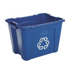 Rubbermaid 14 gal Blue Plastic Recycling Bin