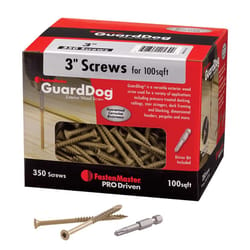 FastenMaster GuardDog No. 10 X 3 in. L Gold Phillips/Square Bugle Head Deck Screws 350 pk