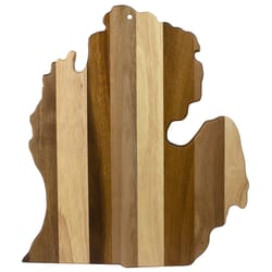 Totally Bamboo Rock & Branch 12.87 in. L X 11.42 in. W X 0.6 in. Wood Serving & Cutting Board