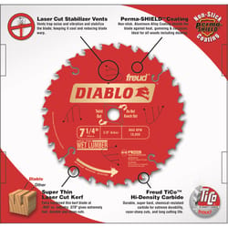 Diablo 7-1/4 in. D X 5/8 in. TiCo Hi-Density Carbide Finishing Saw Blade 60 teeth 1 pk