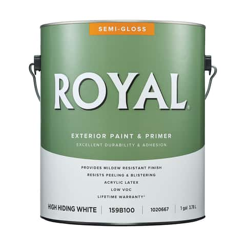 Royal Semi-Gloss High Hiding White Paint Exterior 1 gal - Ace Hardware