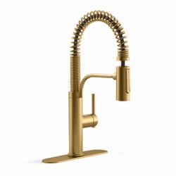 Kohler Kankone One Handle Brushed Brass Pull-Down Kitchen Faucet