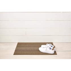 Chilewich 18 in. W X 28 in. L Brown Stripe PVC Vinyl Door Mat