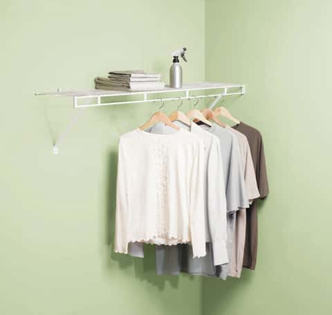 Rubbermaid Direct Mount Closet Shelf Liner for Closet Storage, White, 10' x  12 