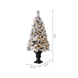 Glitzhome 4 ft. Pencil LED 100 ct Pine Artificial Christmas Tree