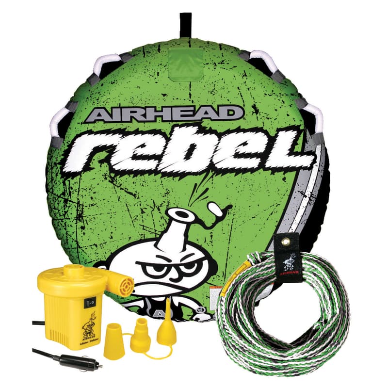 Airhead REBEL PVC Inflatable Green Towable Tube 54 in. W Sansujyuku sansujyuku.com