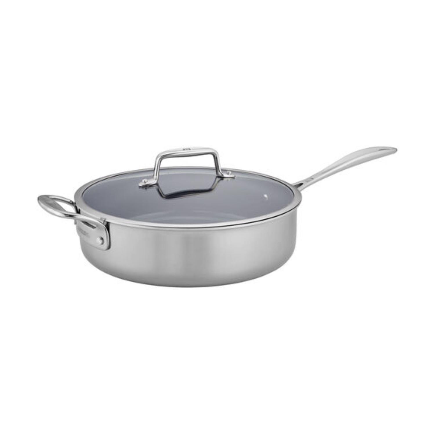 Zwilling J.A Henckels Clad CFX Ceramic/Stainless Steel Saute Pan 11.02 in. 5 qt Silver Sansujyuku sansujyuku.com
