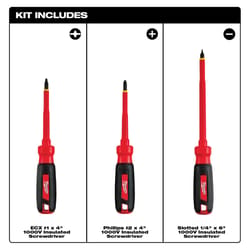 Milwaukee Insulated Screwdriver Set 3 pc