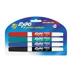 EXPO Low Odor Assorted Color Dry Erase Markers 4 pk