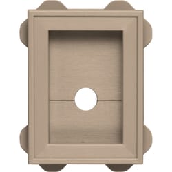 Builders Edge 6 in. H X 5 in. W X 1 in. L Prefinished Wicker Vinyl Mounting Block