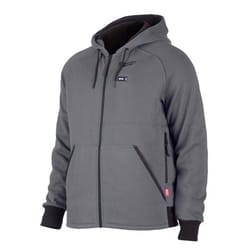 Milwaukee M12 L Long Sleeve Men's Full-Zip Heated Hoodie Kit Gray