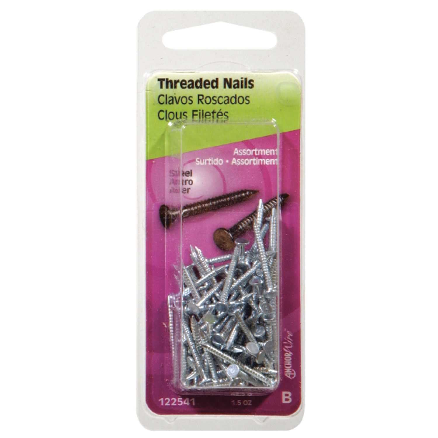 Hillman 1-3/4 in. L Threaded Brite Steel Nail Spiral Shank Flat - Ace ...