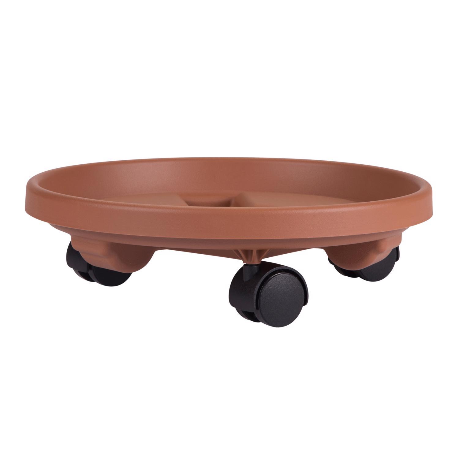 Photos - Flower Pot Bloem 3.6 in. H X 11.9 in. D Resin Classic Plant Caddy Terracotta Clay 95122C