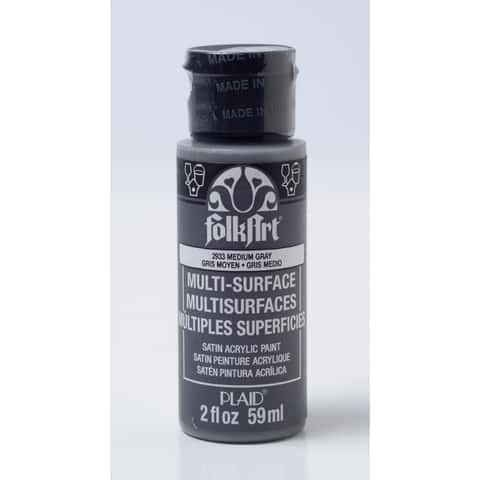 Plaid FolkArt Satin Medium Gray Hobby Paint 2 oz - Ace Hardware