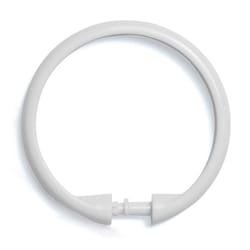 x12 Pack Shower Curtain Rings Hooks Screen Holder White Plastic