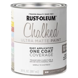 Rust-Oleum Chalked Ultra Matte Light Tint Base Water-Based Acrylic Chalk Paint 30 oz