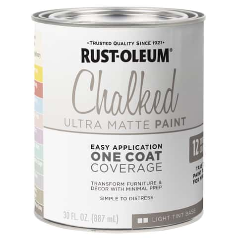 Rust-Oleum Chalked Ultra Matte Light Tint Base Water-Based Acrylic ...