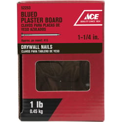 Ace 1-1/4 in. Drywall Phosphate-Coated Steel Nail Round Head 1 lb