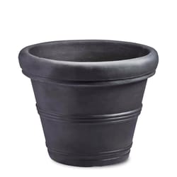 Crescent Garden Brunello 11 in. H X 13.3 in. W X 13.3 in. D X 14 in. D Polyethylene Planter Caviar B