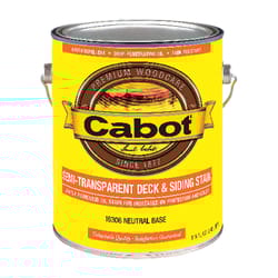 Cabot  Semi-Transparent  Tintable Neutral Base  Penetrating Oil  Deck and Siding Stain  1 gal. 