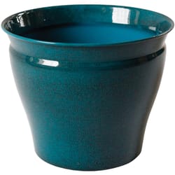 Robert Allen Avery 12 in. W Metal Planter Mountain Waves Blue