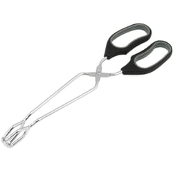 Chef Craft Black/Silver Plastic/Stainless Steel Tongs