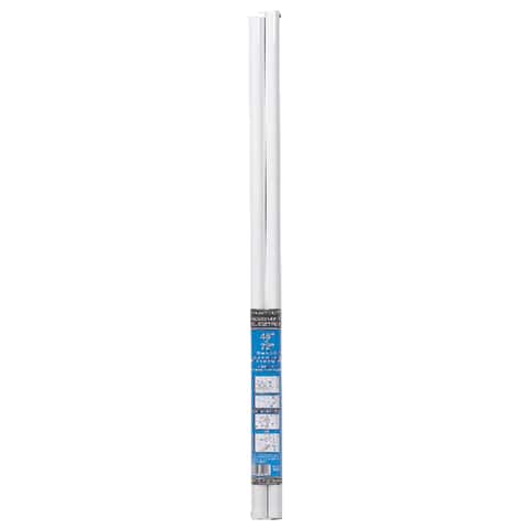 John Sterling Pro 48 in. L X 1-1/4 in. D Adjustable White Steel Closet Rod John Sterling Pro 48 in. L X 1-1/4 in. D Adjustable White Steel Closet Rod