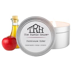 The Rustic House Silver Farmhouse Cider Scent Candle 4 oz