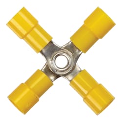 Jandorf 12-10 Ga. Insulated Wire Terminal Butt Splice Yellow 2 pk