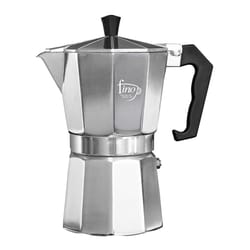 Harold Import Black/Silver Aluminum Espresso Maker 12 oz