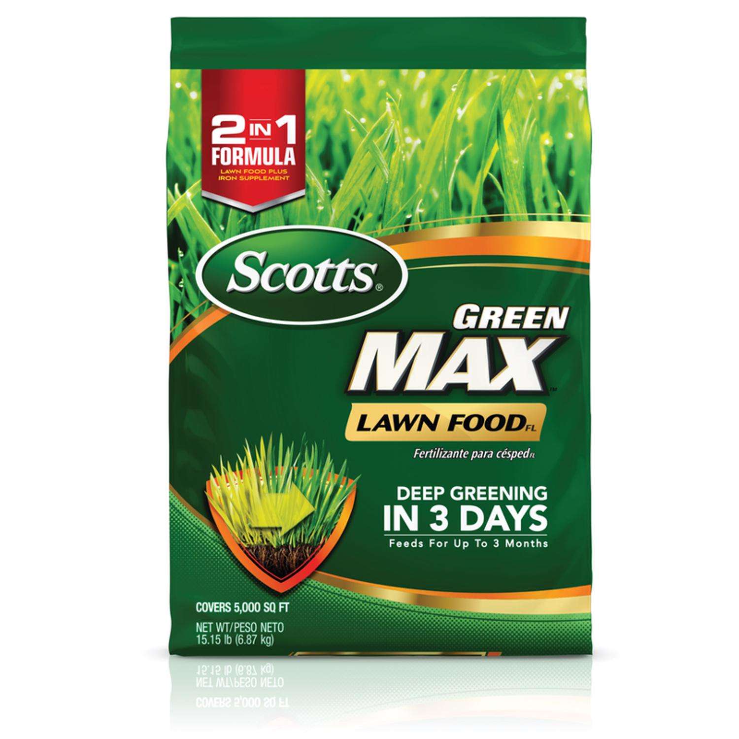 Scotts Green Max AllPurpose Lawn Fertilizer For Multiple Grass Types 5000 sq ft Ace Hardware