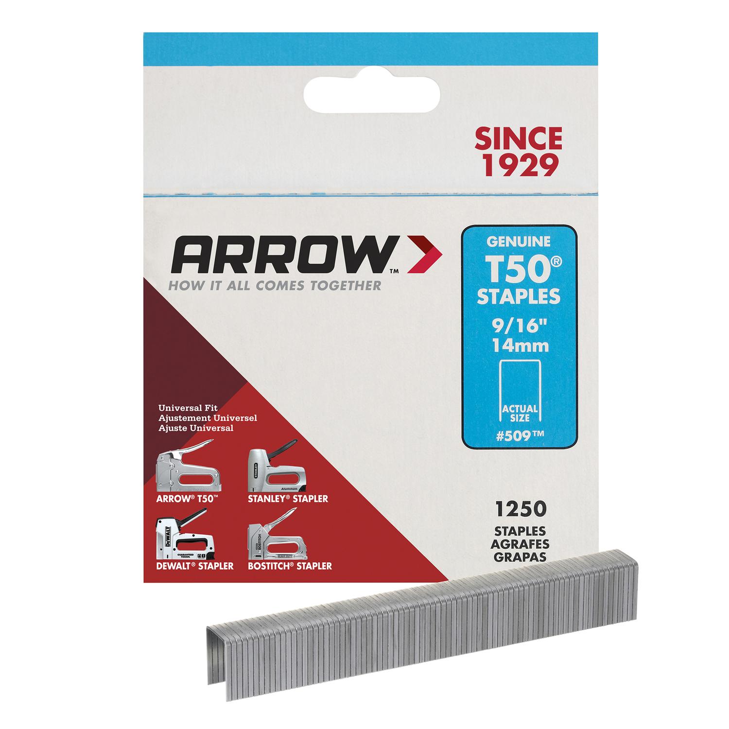 Arrow 276 JT21 3/8-Inch (10mm) Staples - 1000 Staples Per Pack, Perfect For Staple Guns & DIY Projects