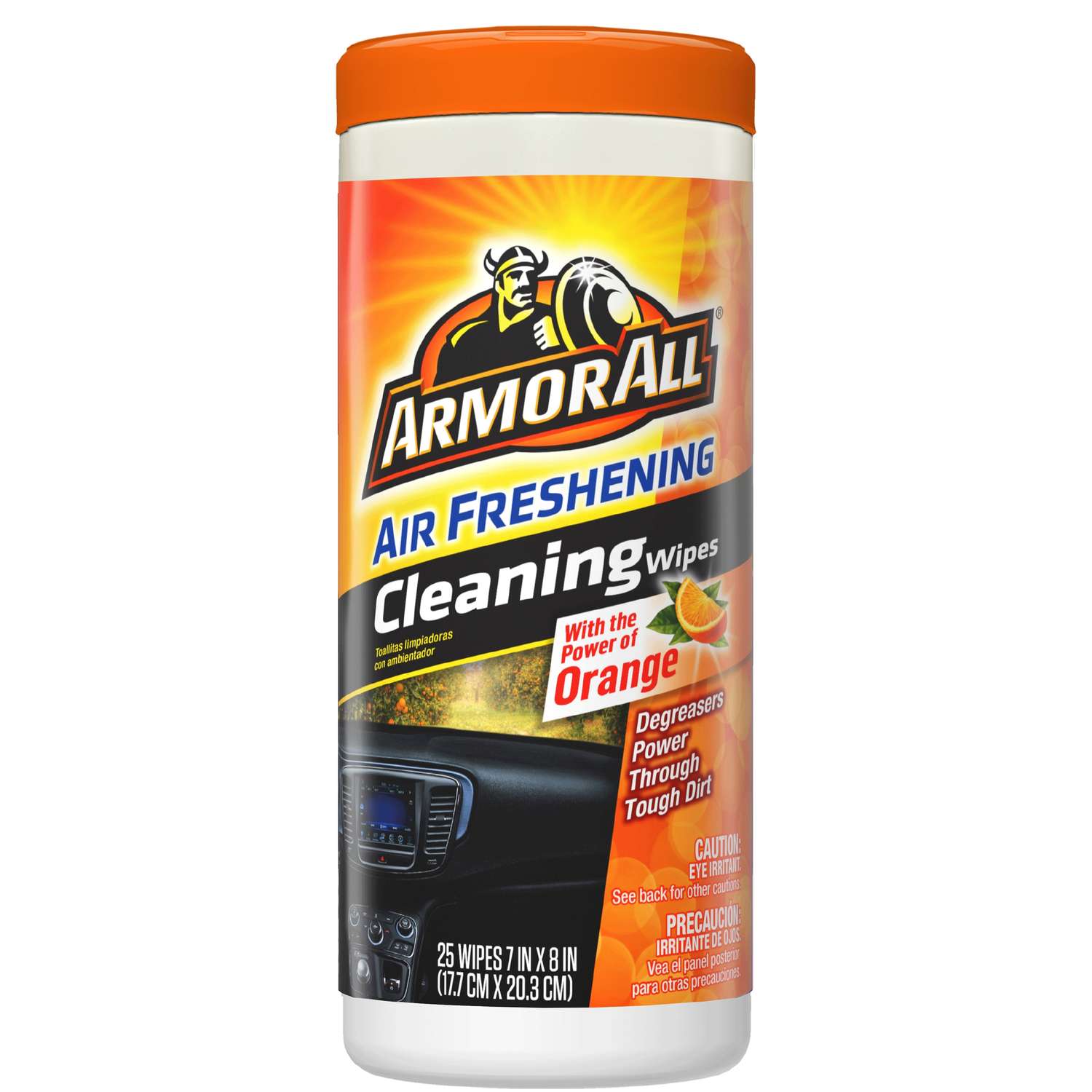 Armor All MultiSurface Air Freshening Cleaner Wipes Orange Scent 25