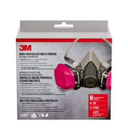 3M P100 Multi-Purpose Half Face Respirator Valved Multicolored M 1 pc