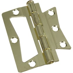 National Hardware 3 in. L Brass Surface-Mounted Hinge 2 pk