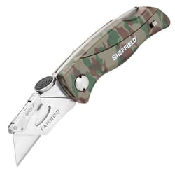 Sheffield 6-1/2 in. Lock Back Utility Knife Camouflage 1 pc
