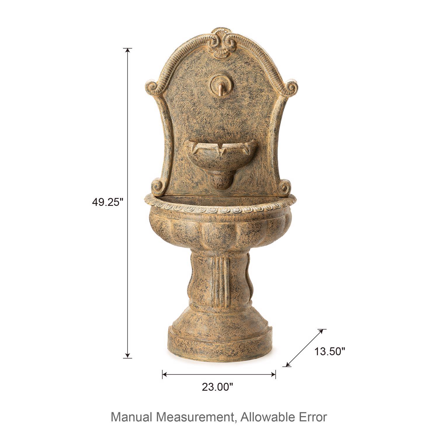 フォンテーヌFONTAINE Alpine Corporation 32-in H Resin Water Wall Outdoor Fountain