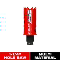Diablo Snap-Lock Plus 1-1/4 in. Carbide Tipped 2-3/8 in. L X 3/8 in. D Hole Saw