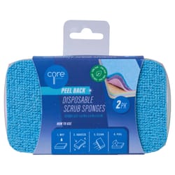 Core Home Heavy Duty Scrubber Sponge For All Purpose 5 in. L 2 pk