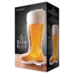 Final Touch Boot 33 oz Clear Glass Beer Glass