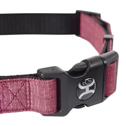 Hooey Mercantile Burgundy/Black Polyester Dog Collar Large