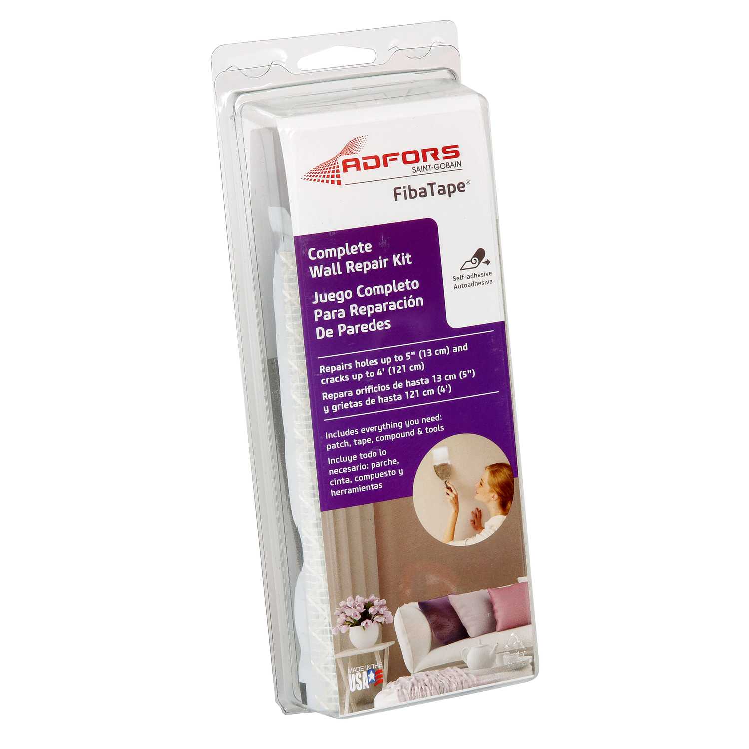 ADFORS FibaTape 0.5 ft. L x 6 in. W Fiberglass Mesh White Hole and