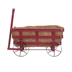Panacea 14 in. W X 10 in. D Steel Industrial Wagon Planter Antique Red