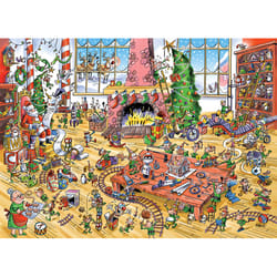 Cobble Hill Doodle Town Elves At Work Puzzle 1000 pc