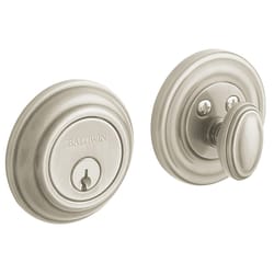 Baldwin Estate Satin Nickel Brass Single Cylinder Deadbolt