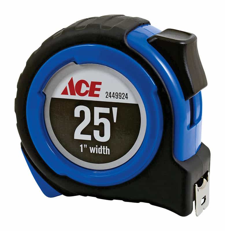 Ace 25 ft. L x 1 in. W Engineer's Tape Measure Black 1 pk Ace Hardware